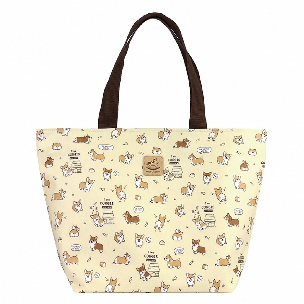 Waterproof Corgi Large Travel Tote Shoulder Bag - Picture 1 of 11